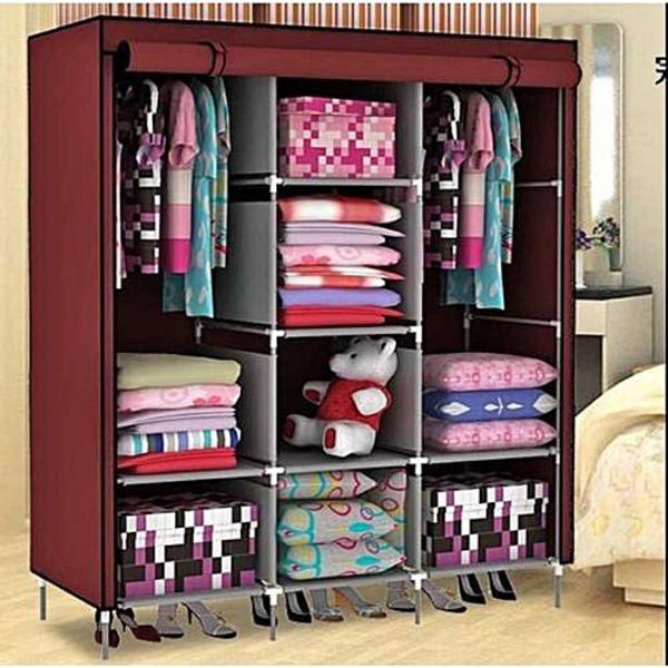 Fancy & Portable Foldable Closet Wardrobe Storage Organizer With Shelves Foe Multi Purpose