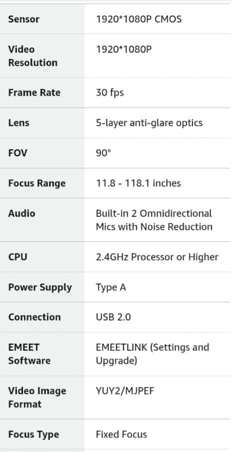 C960 Emeet 1080p Webcam With Microphone