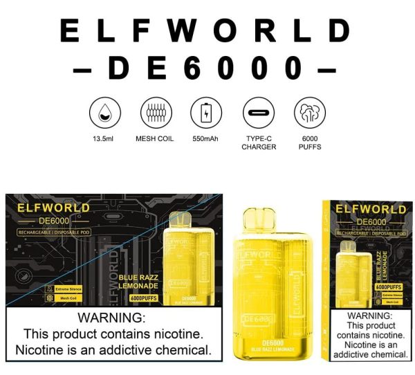 Elfworld De6000 Disposable Vape