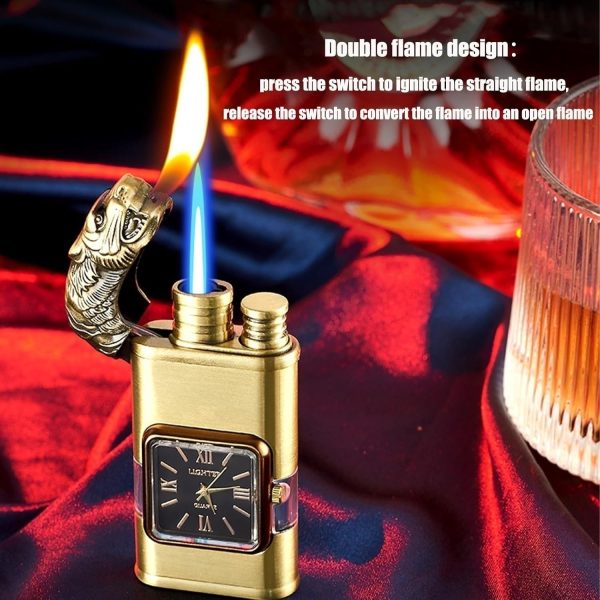 Refillable Dragon Design Fancy Watch Lighter